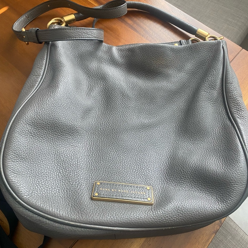 Marc by Marc Jacobs Gary Pebbled Leather Hobo with Gold Hardware - Picture 3 of 13